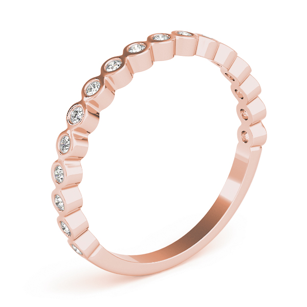  Ladies Stackable Bezel Set Band 1/10 Carat Total Weight   (Lab-Created) 0.12 C.T.W 10K yellow, white or rose gold - view 12