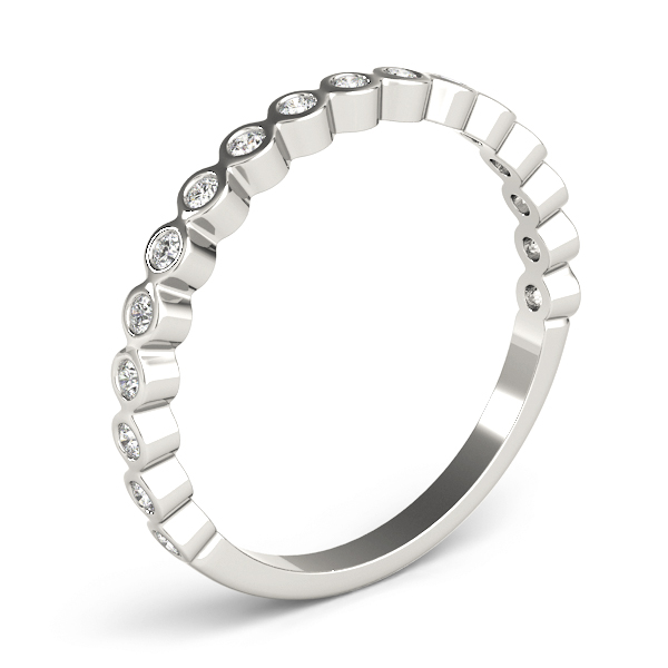  Ladies Stackable Bezel Set Band 1/10 Carat Total Weight   (Lab-Created) 0.12 C.T.W 10K yellow, white or rose gold - view 2