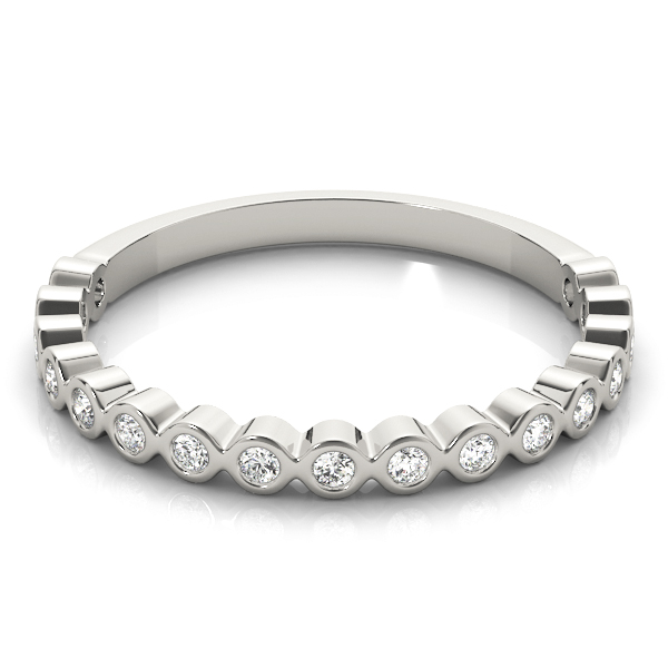  Ladies Stackable Bezel Set Band 1/10 Carat Total Weight   (Lab-Created) 0.12 C.T.W 10K yellow, white or rose gold - view 3