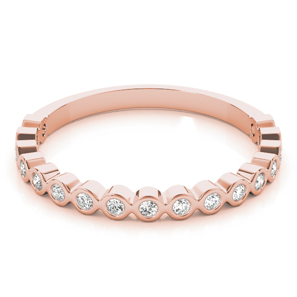  Ladies Stackable Bezel Set Band 1/10 Carat Total Weight   (Lab-Created) 0.12 C.T.W 10K yellow, white or rose gold - view 15
