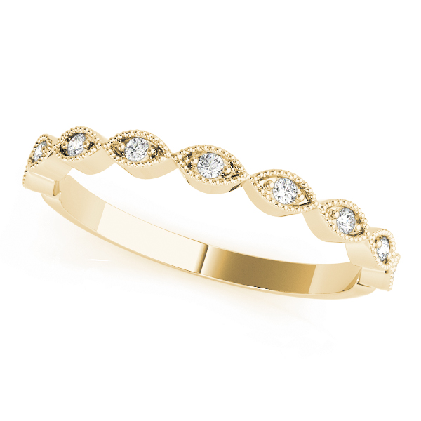  Ladies Marquise Shaped Stackable Band 1/10 Carat Total Weight   (Lab-Created) 0.06 C.T.W 10K yellow, white or rose gold - view 5