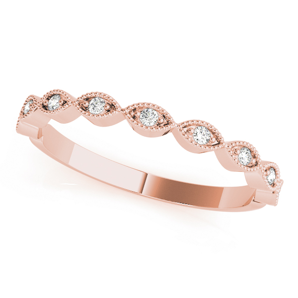  Ladies Marquise Shaped Stackable Band 1/10 Carat Total Weight   (Lab-Created) 0.06 C.T.W 10K yellow, white or rose gold - view 10