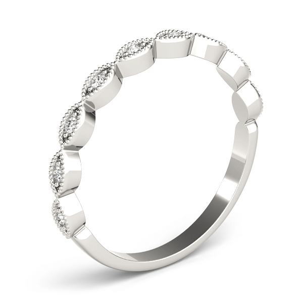  Ladies Marquise Shaped Stackable Band 1/10 Carat Total Weight   (Lab-Created) 0.06 C.T.W 10K yellow, white or rose gold - view 2