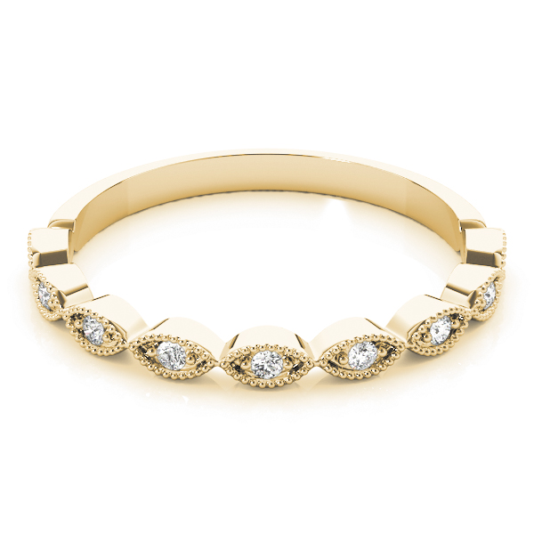  Ladies Marquise Shaped Stackable Band 1/10 Carat Total Weight   (Lab-Created) 0.06 C.T.W 10K yellow, white or rose gold - view 7