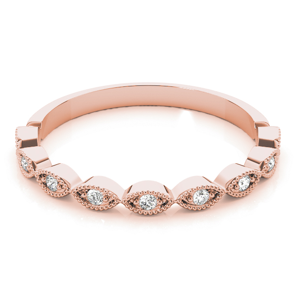  Ladies Marquise Shaped Stackable Band 1/10 Carat Total Weight   (Lab-Created) 0.06 C.T.W 10K yellow, white or rose gold - view 12