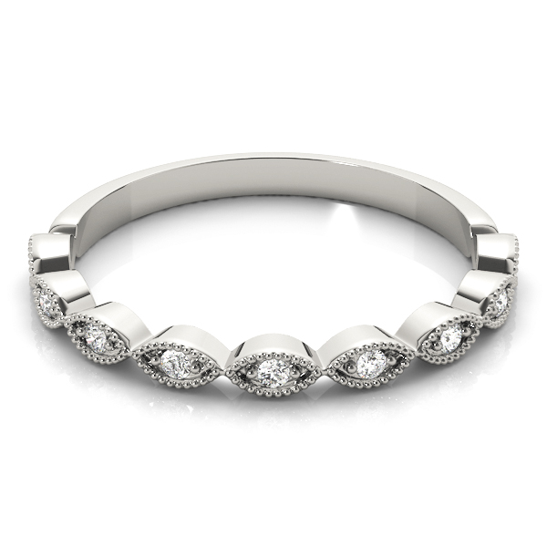  Ladies Marquise Shaped Stackable Band 1/10 Carat Total Weight   (Lab-Created) 0.06 C.T.W 10K yellow, white or rose gold - view 3