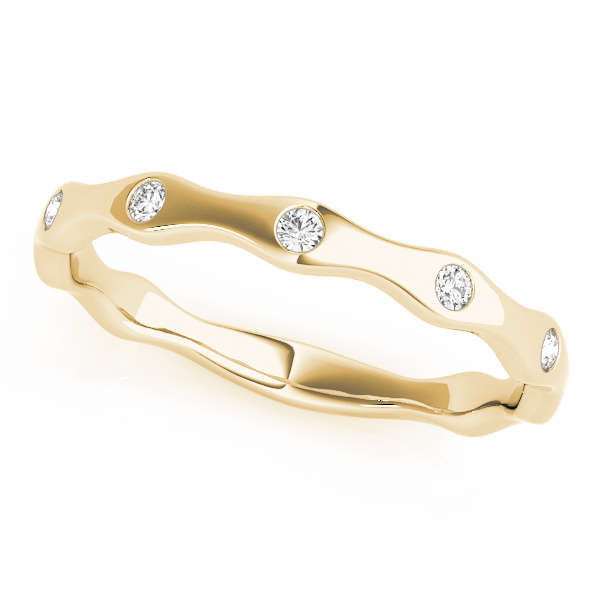  Ladies Bezel Set Stackable Band 1/10 Carat Total Weight   (Lab-Created) 0.13 C.T.W 10K yellow, white or rose gold - view 5