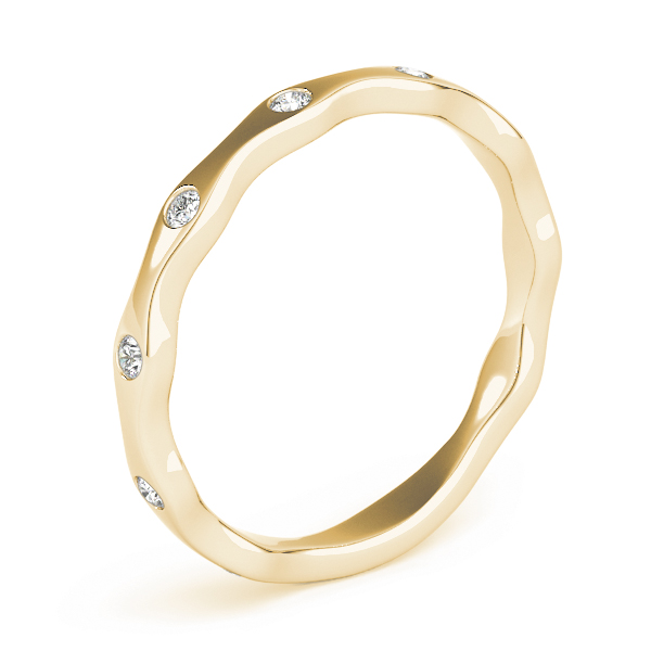  Ladies Bezel Set Stackable Band 1/10 Carat Total Weight   (Lab-Created) 0.13 C.T.W 10K yellow, white or rose gold - view 7