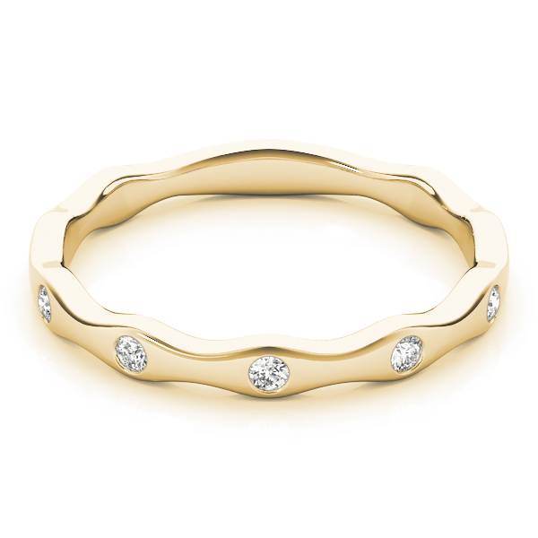  Ladies Bezel Set Stackable Band 1/10 Carat Total Weight   (Lab-Created) 0.13 C.T.W 10K yellow, white or rose gold - view 8