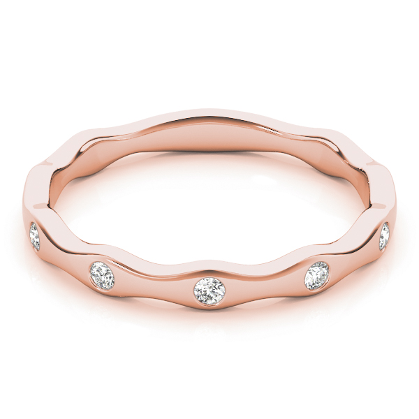  Ladies Bezel Set Stackable Band 1/10 Carat Total Weight   (Lab-Created) 0.13 C.T.W 10K yellow, white or rose gold - view 14