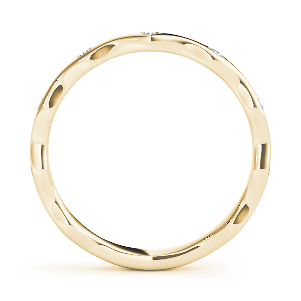  Ladies Bezel Set Stackable Band 1/10 Carat Total Weight   (Lab-Created) 0.13 C.T.W 10K yellow, white or rose gold - view 9