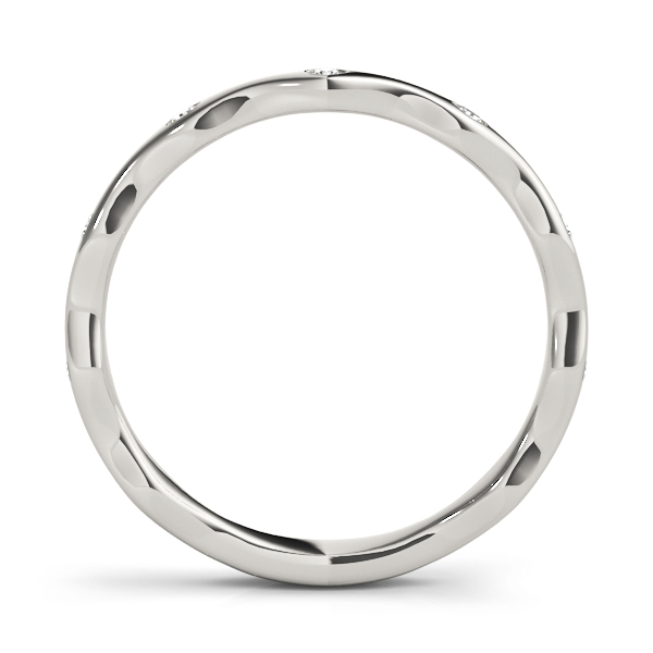  Ladies Bezel Set Stackable Band 1/10 Carat Total Weight   (Lab-Created) 0.13 C.T.W 10K yellow, white or rose gold - view 4