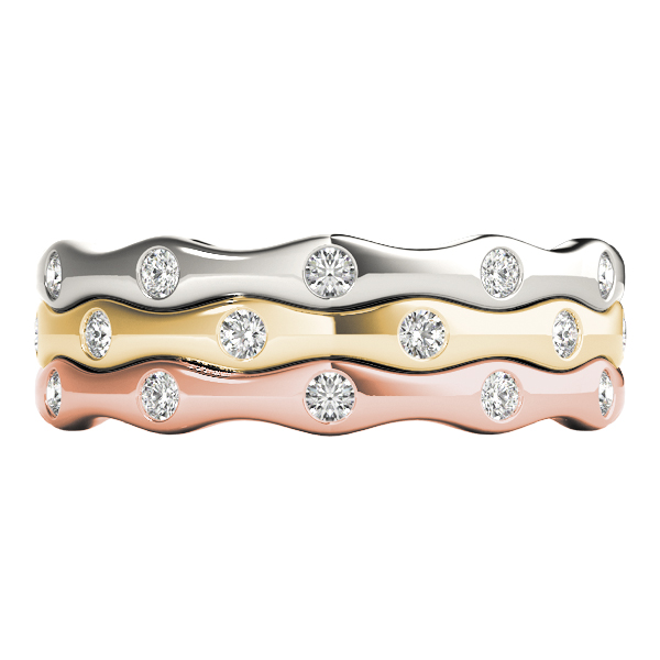  Ladies Bezel Set Stackable Band 1/10 Carat Total Weight   (Lab-Created) 0.13 C.T.W 10K yellow, white or rose gold - view 10