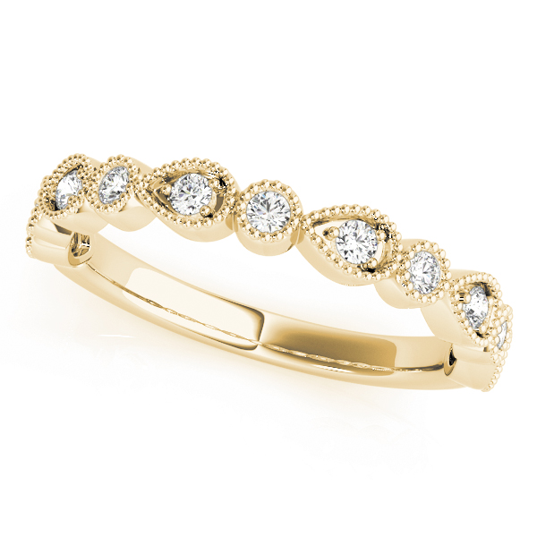  Ladies Alternating Pear & Round Diamond Band .15 Carat Total Weight   (Lab-Created) 0.16 C.T.W 10K yellow, white or rose gold - view 5