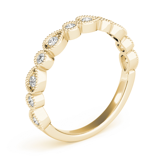  Ladies Alternating Pear & Round Diamond Band .15 Carat Total Weight   (Lab-Created) 0.16 C.T.W 10K yellow, white or rose gold - view 6