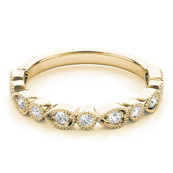 Ladies Alternating Pear & Round Diamond Band .15 Carat Total Weight   (Lab-Created) 0.16 C.T.W 10K yellow, white or rose gold - view 7