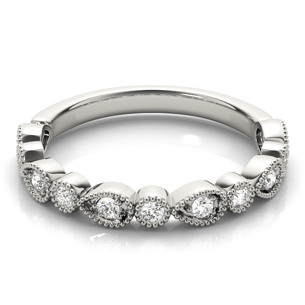  Ladies Alternating Pear & Round Diamond Band .15 Carat Total Weight   (Lab-Created) 0.16 C.T.W 10K yellow, white or rose gold - view 3