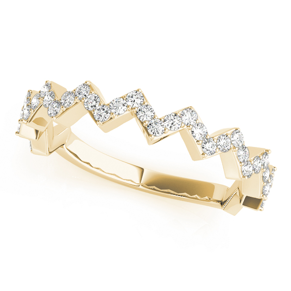  Ladies Stackable Prong Set Zigzag Band 1/3 Carat Total Weight   (Lab-Created) 0.30 C.T.W 10K yellow, white or rose gold - view 5