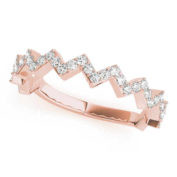  Ladies Stackable Prong Set Zigzag Band 1/3 Carat Total Weight   (Lab-Created) 0.30 C.T.W 10K yellow, white or rose gold - view 10