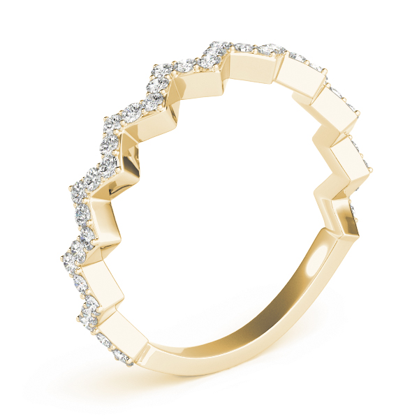  Ladies Stackable Prong Set Zigzag Band 1/3 Carat Total Weight   (Lab-Created) 0.30 C.T.W 10K yellow, white or rose gold - view 6