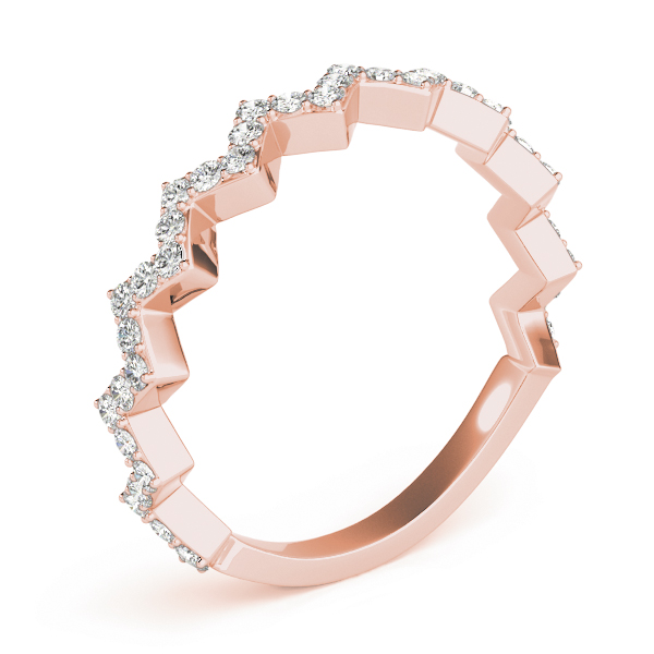  Ladies Stackable Prong Set Zigzag Band 1/3 Carat Total Weight   (Lab-Created) 0.30 C.T.W 10K yellow, white or rose gold - view 11