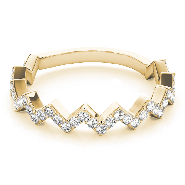  Ladies Stackable Prong Set Zigzag Band 1/3 Carat Total Weight   (Lab-Created) 0.30 C.T.W 10K yellow, white or rose gold - view 7