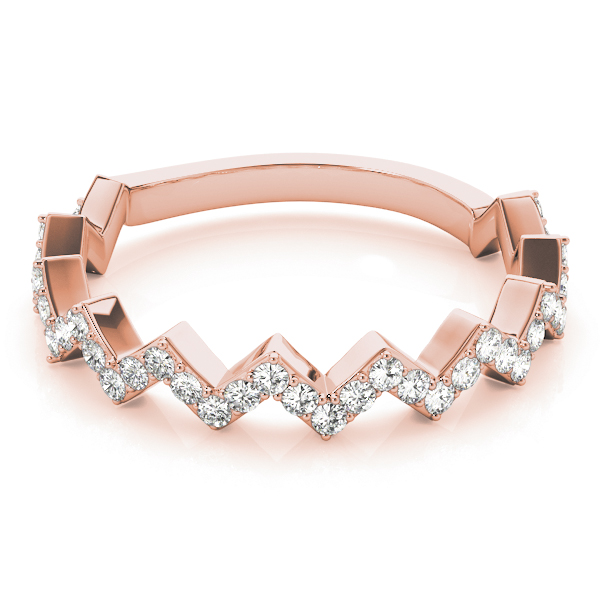  Ladies Stackable Prong Set Zigzag Band 1/3 Carat Total Weight   (Lab-Created) 0.30 C.T.W 10K yellow, white or rose gold - view 12