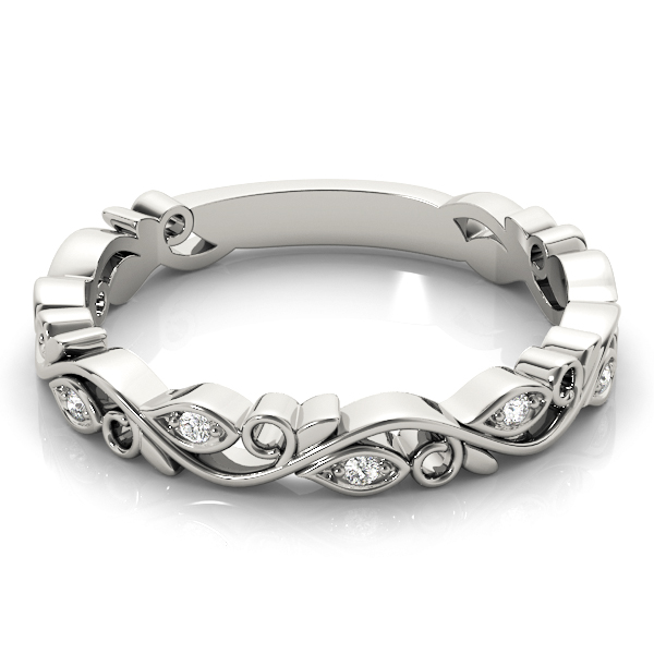  Ladies Nature Inspired Floral Stackable Fashion Band 0.04 Carat Total Weight  0.04 C.T.W 10K yellow, white or rose gold - view 3
