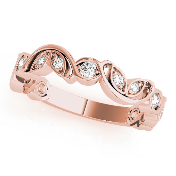  Ladies Nature Inspired Floral Stackable Wedding Bands 1/5 Carat Total Weight   (Lab-Created) 0.23 C.T.W 10K yellow, white or rose gold - view 8