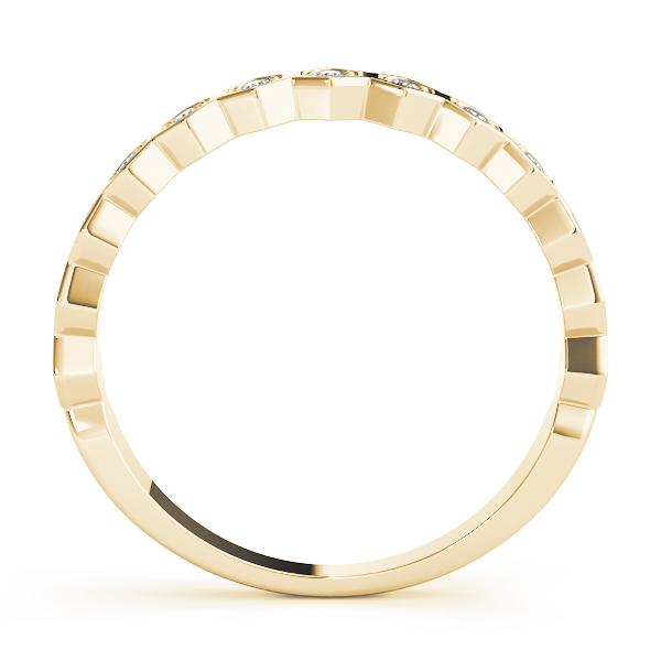 Ladies Hexagon Shaped Stackable Wedding Bands 1/10 Carat Total Weight   (Lab-Created) 0.09 C.T.W 10K yellow, white or rose gold - view 6