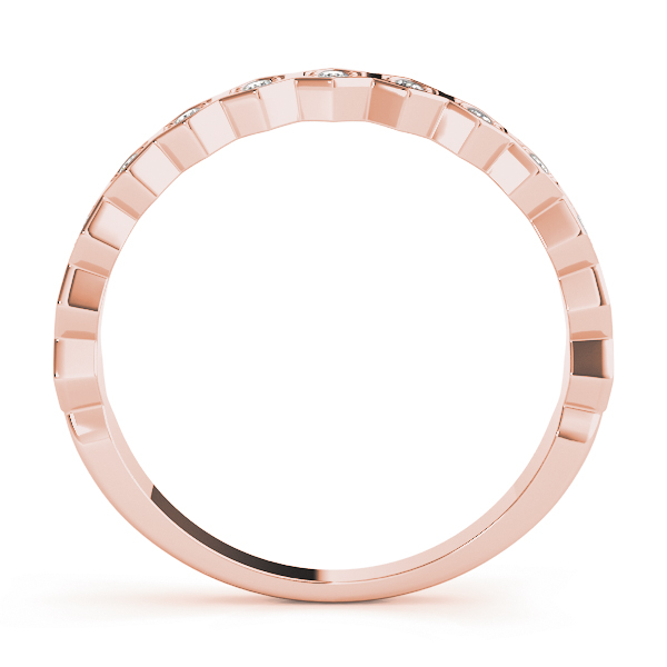  Ladies Hexagon Shaped Stackable Wedding Bands 1/10 Carat Total Weight   (Lab-Created) 0.09 C.T.W 10K yellow, white or rose gold - view 10