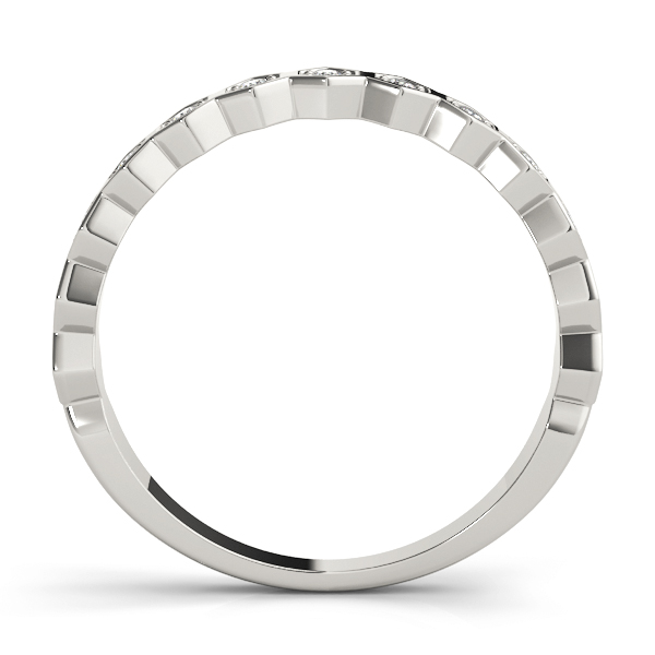  Ladies Hexagon Shaped Stackable Wedding Bands 1/10 Carat Total Weight   (Lab-Created) 0.09 C.T.W 10K yellow, white or rose gold - view 3