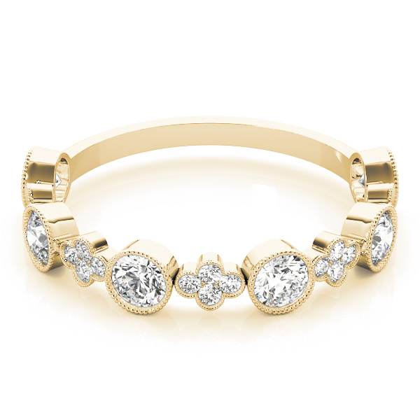  Ladies Round & Clover Milgrain Band 1/3 Carat Total Weight   (Lab-Created) 0.30 C.T.W 10K yellow, white or rose gold - view 5