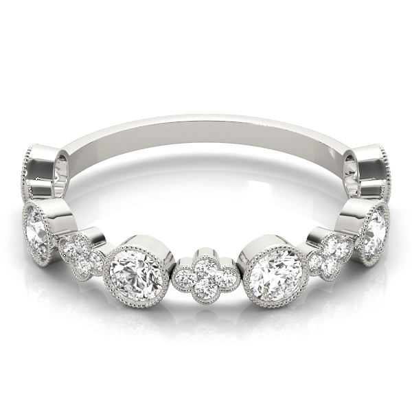  Ladies Round & Clover Milgrain Band 1/3 Carat Total Weight   (Lab-Created) 0.30 C.T.W 10K yellow, white or rose gold - view 2