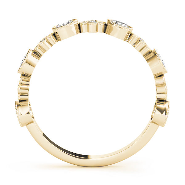  Ladies Round & Clover Milgrain Band 1/3 Carat Total Weight   (Lab-Created) 0.30 C.T.W 10K yellow, white or rose gold - view 6