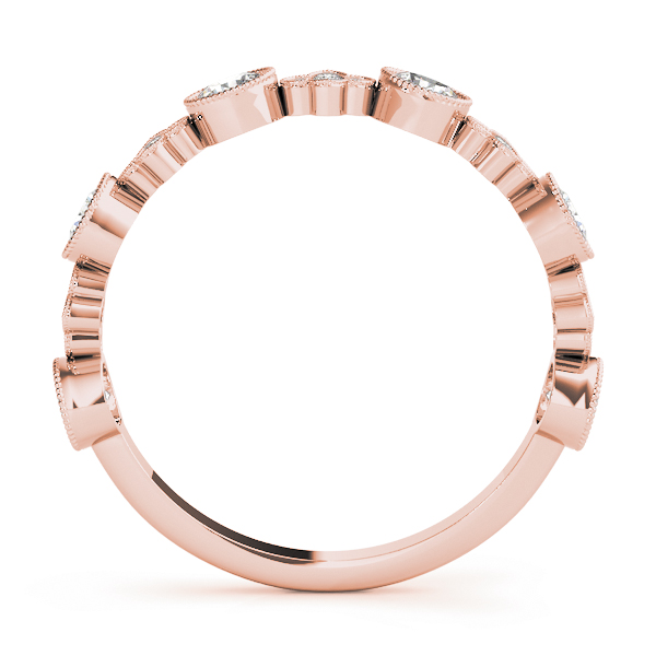  Ladies Round & Clover Milgrain Band 1/3 Carat Total Weight   (Lab-Created) 0.30 C.T.W 10K yellow, white or rose gold - view 10