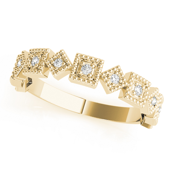  Ladies Vintage-Inspired Milgrain Band 1/10 Carat Total Weight   (Lab-Created) 0.06 C.T.W 10K yellow, white or rose gold - view 4