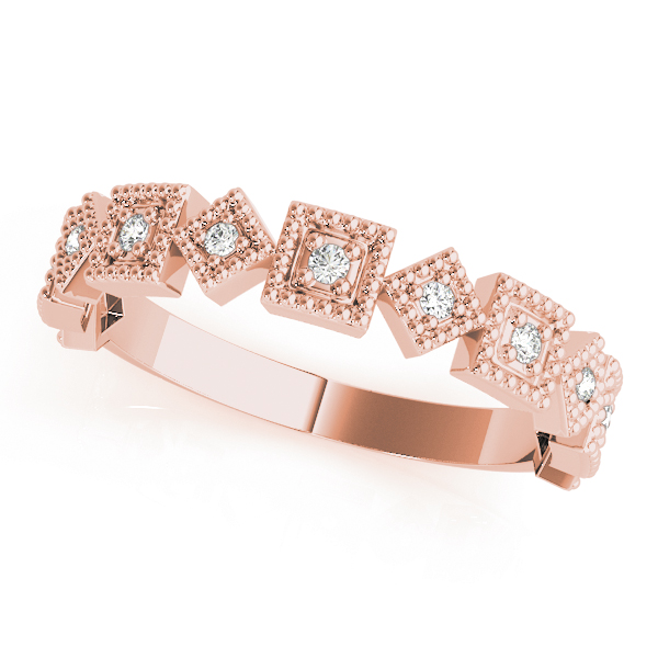  Ladies Vintage-Inspired Milgrain Band 1/10 Carat Total Weight   (Lab-Created) 0.06 C.T.W 10K yellow, white or rose gold - view 8