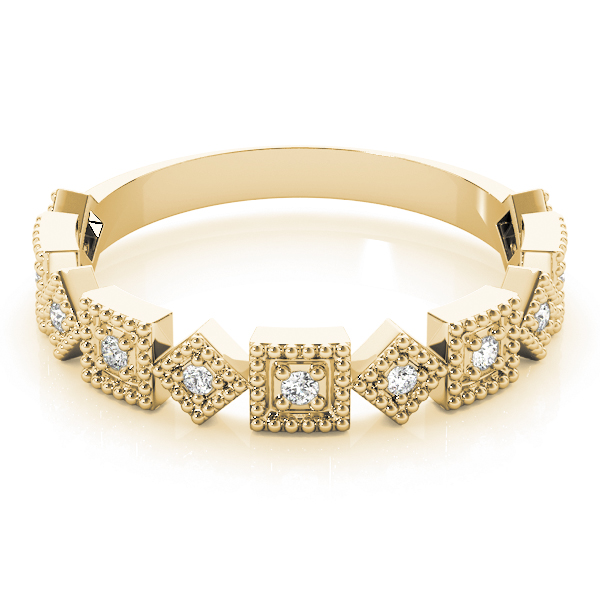  Ladies Vintage-Inspired Milgrain Band 1/10 Carat Total Weight   (Lab-Created) 0.06 C.T.W 10K yellow, white or rose gold - view 5