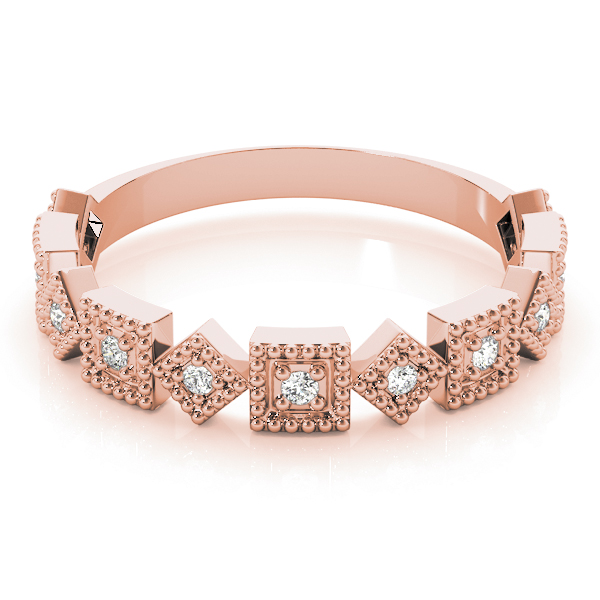  Ladies Vintage-Inspired Milgrain Band 1/10 Carat Total Weight   (Lab-Created) 0.06 C.T.W 10K yellow, white or rose gold - view 9