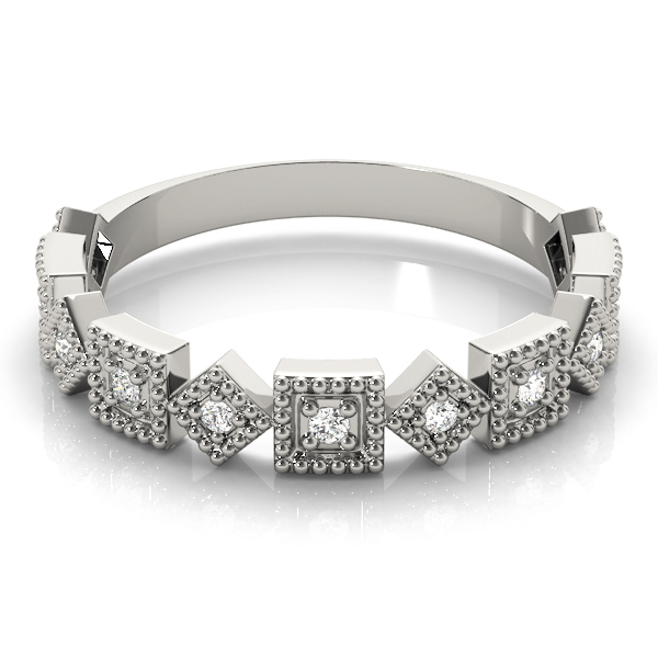  Ladies Vintage-Inspired Milgrain Band 1/10 Carat Total Weight   (Lab-Created) 0.06 C.T.W 10K yellow, white or rose gold - view 2