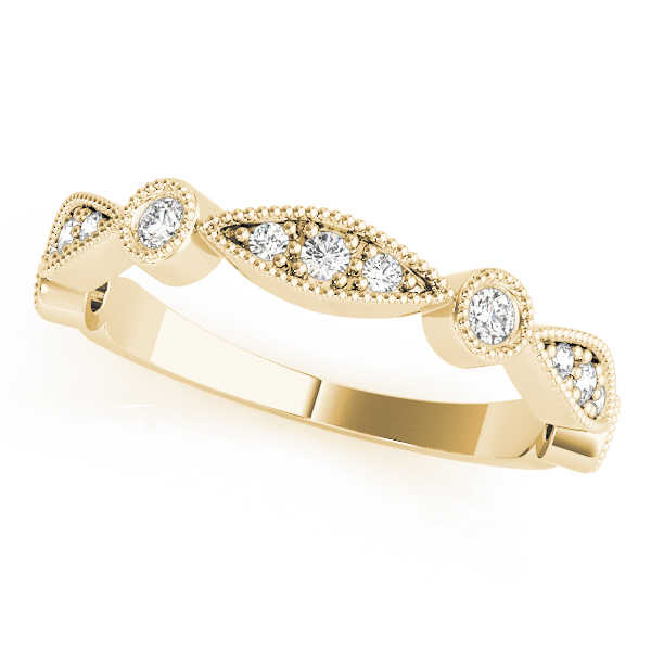  Ladies Stackable Milgrain Band .15 Carat Total Weight   (Lab-Created) 0.15 C.T.W 10K yellow, white or rose gold - view 4