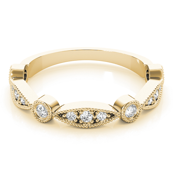 Ladies Stackable Milgrain Band .15 Carat Total Weight   (Lab-Created) 0.15 C.T.W 10K yellow, white or rose gold - view 5