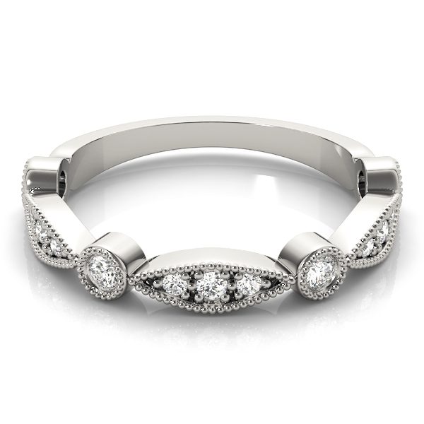  Ladies Stackable Milgrain Band .15 Carat Total Weight   (Lab-Created) 0.15 C.T.W 10K yellow, white or rose gold - view 2