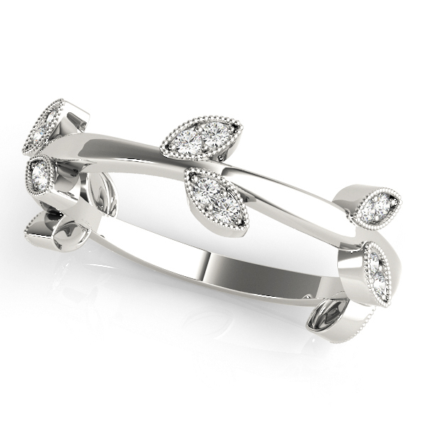  Ladies Nature Inspired Leaf Shape Fashion Band 1/10 Carat Total Weight   (Lab-Created) 0.12 C.T.W 10K yellow, white or rose gold - view 1