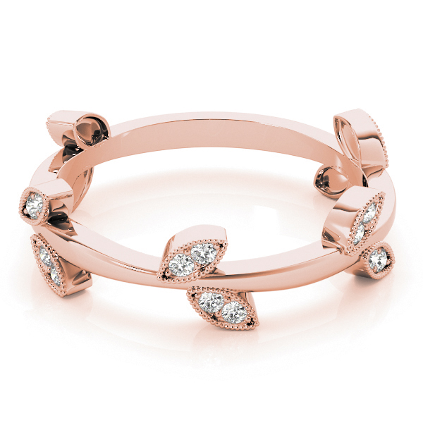  Ladies Nature Inspired Leaf Shape Fashion Band 1/10 Carat Total Weight   (Lab-Created) 0.12 C.T.W 10K yellow, white or rose gold - view 9