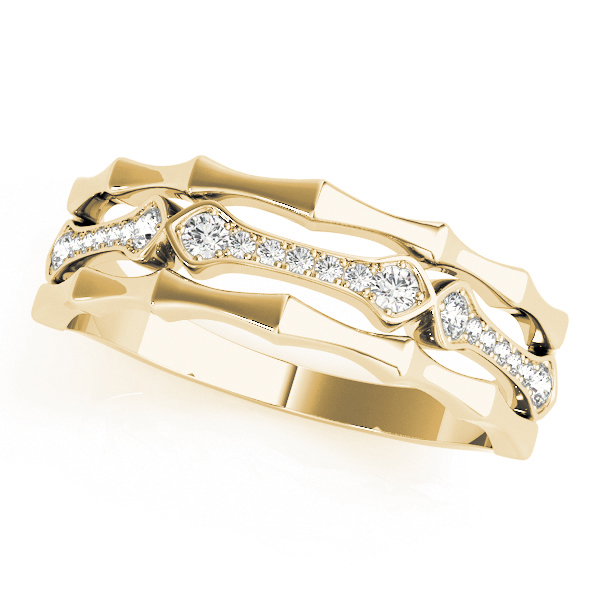  Ladies Dimond Stackable Fashion Ring Band 1/10 Carat Total Weight   (Lab-Created) 0.08 C.T.W 10K yellow, white or rose gold - view 4