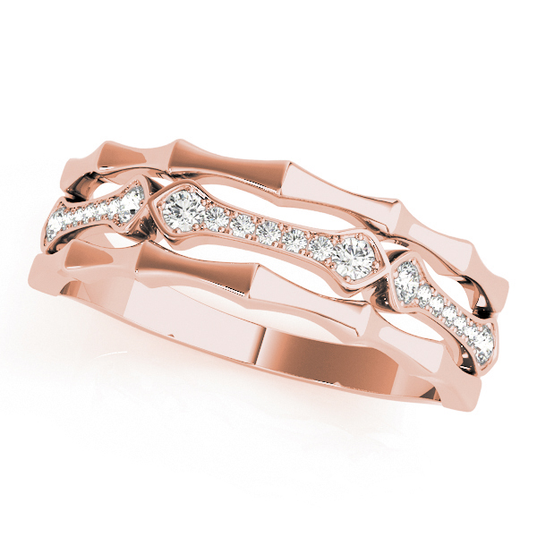  Ladies Dimond Stackable Fashion Ring Band 1/10 Carat Total Weight   (Lab-Created) 0.08 C.T.W 10K yellow, white or rose gold - view 8