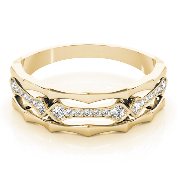  Ladies Dimond Stackable Fashion Ring Band 1/10 Carat Total Weight   (Lab-Created) 0.08 C.T.W 10K yellow, white or rose gold - view 5