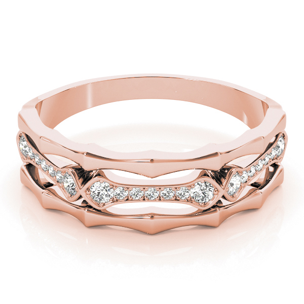  Ladies Dimond Stackable Fashion Ring Band 1/10 Carat Total Weight   (Lab-Created) 0.08 C.T.W 10K yellow, white or rose gold - view 9